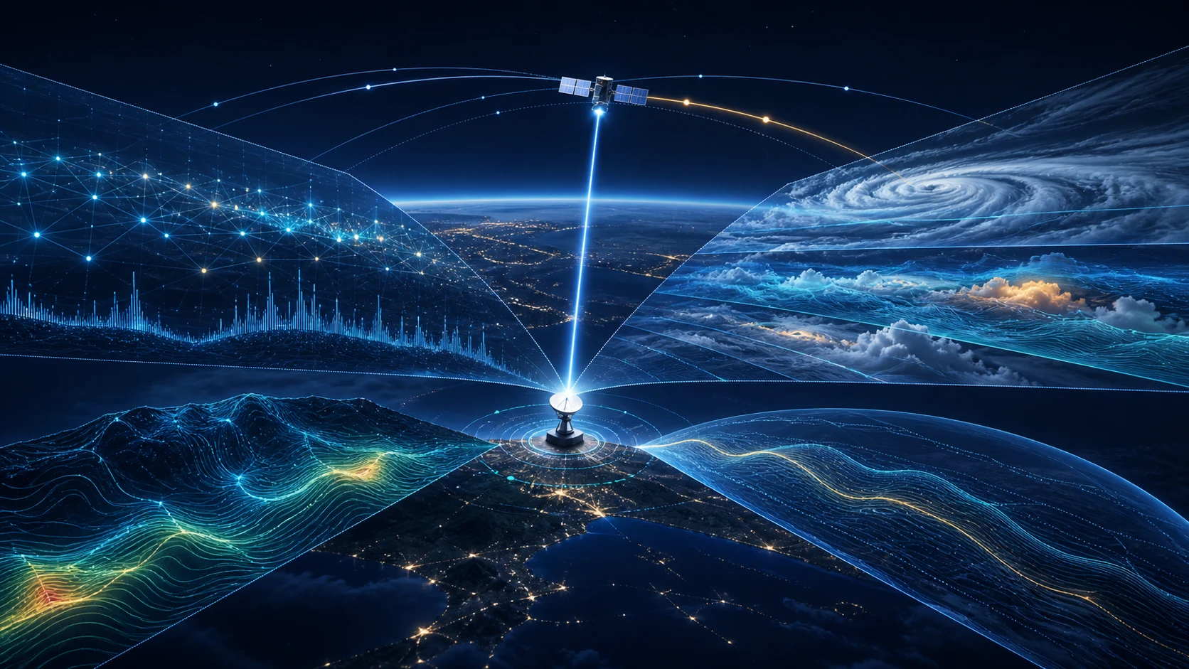 Four scientific perspectives converging into one satellite connection outlook